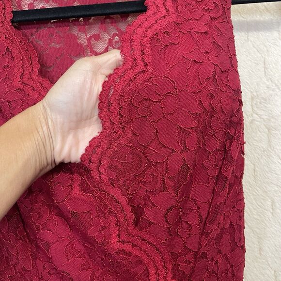 Urban Outfitters Kimchi Blue Red Lace Bodycon Dress‎ Sz Small Made In USA - Picture 9 of 14